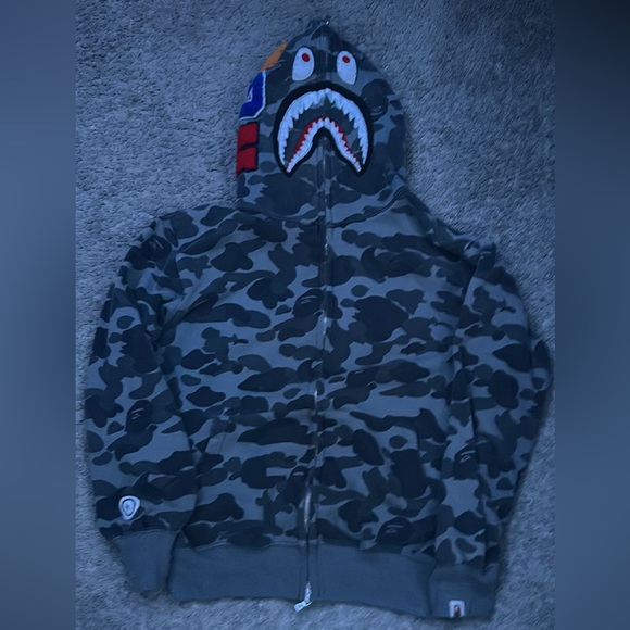 Gray bathing ape zip up jacket (Bape)